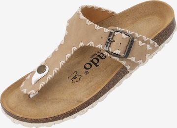 Palado T-bar sandals 'Palado Kos Stitch' in Beige: front