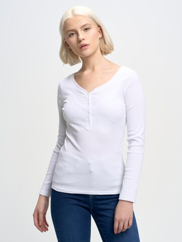 BIG STAR Shirt 'Nathalie' in Wit: voorkant