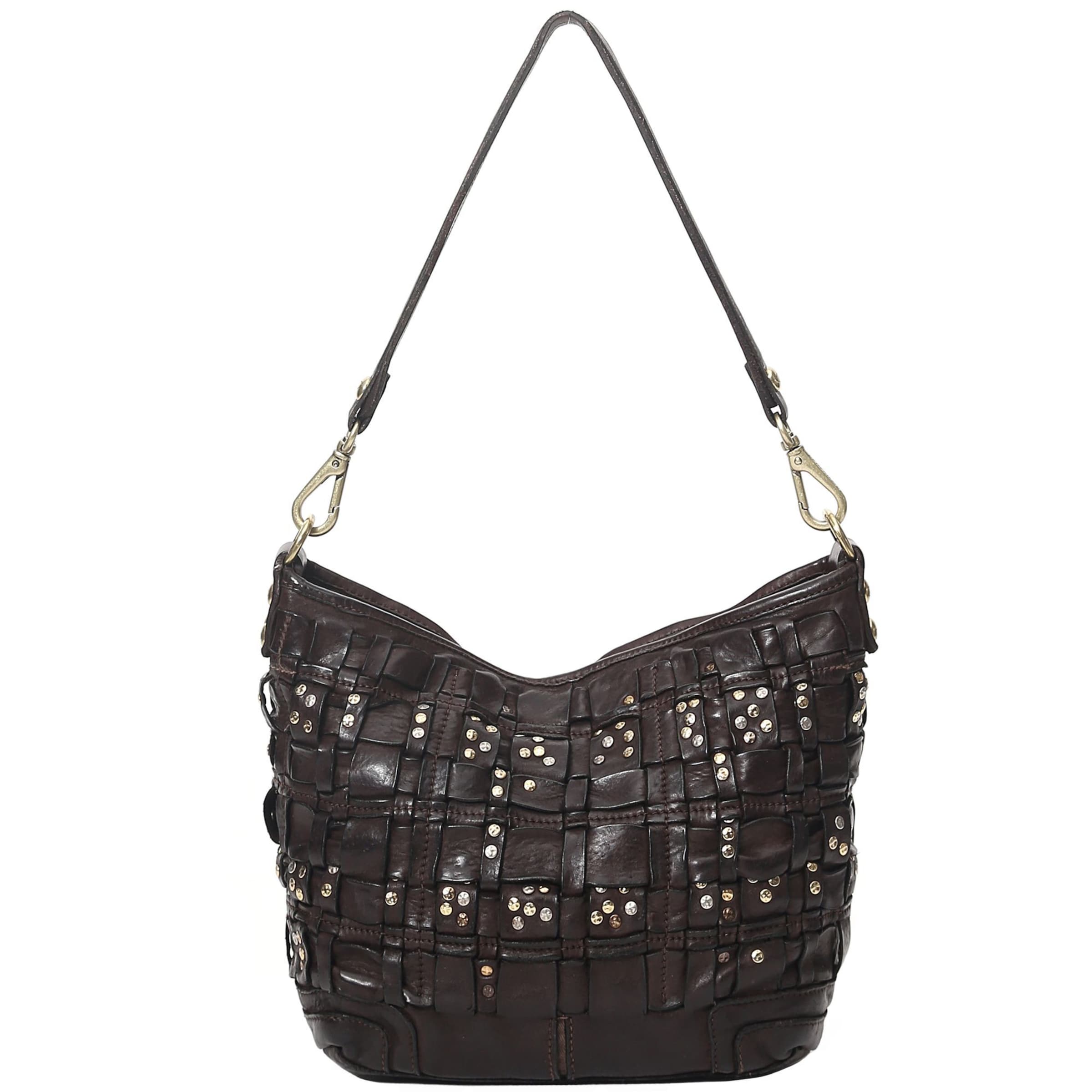 Campomaggi Schultertasche in Schwarz: Vorderseite