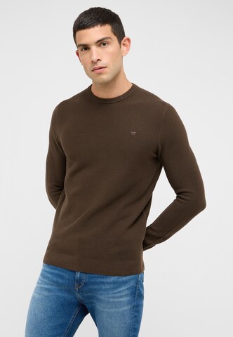 MUSTANG Pullover 'Elliot' in Braun: Vorderseite