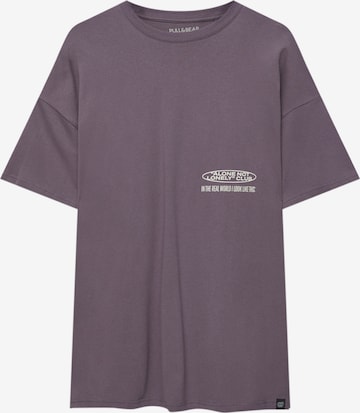 T-Shirt Pull&Bear en violet : devant