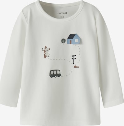 NAME IT Majica 'NBMBENT' u plava / siva / bijela, Pregled proizvoda