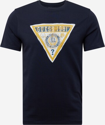 GUESS - Camiseta en azul: frente