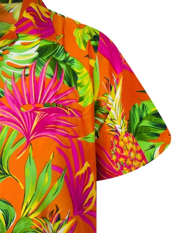 Camicia da donna 'Pineapple Leaves' di King Kameha in arancione