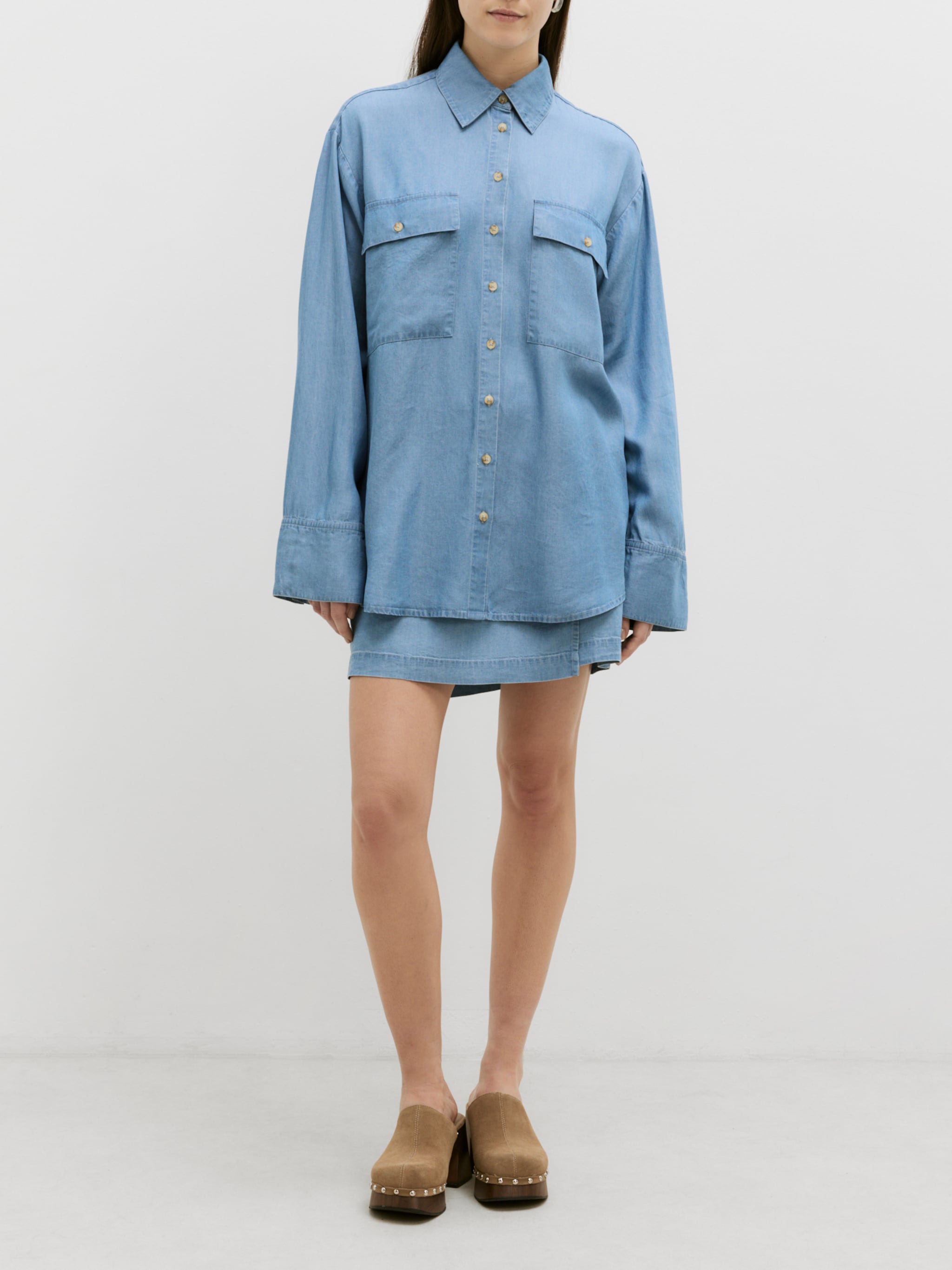 EDITED Producten Blouse 'Elisabetta' Blauw