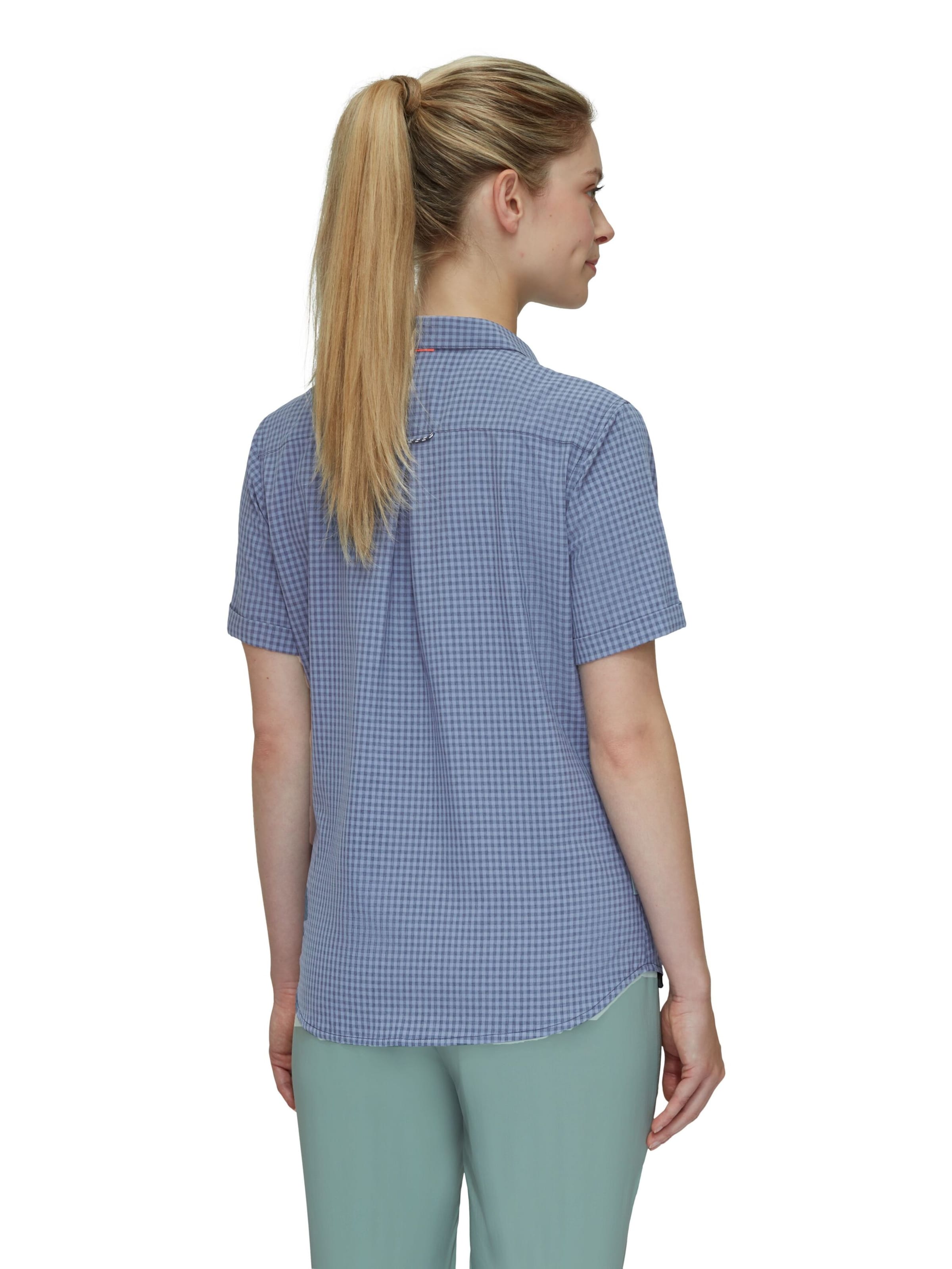 MAMMUT Athletic Button Up Shirt 'Aada' in Blue