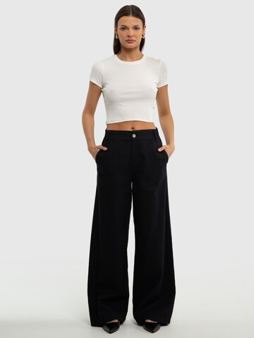 BIG STAR Wide leg Trousers 'Malu' in Black