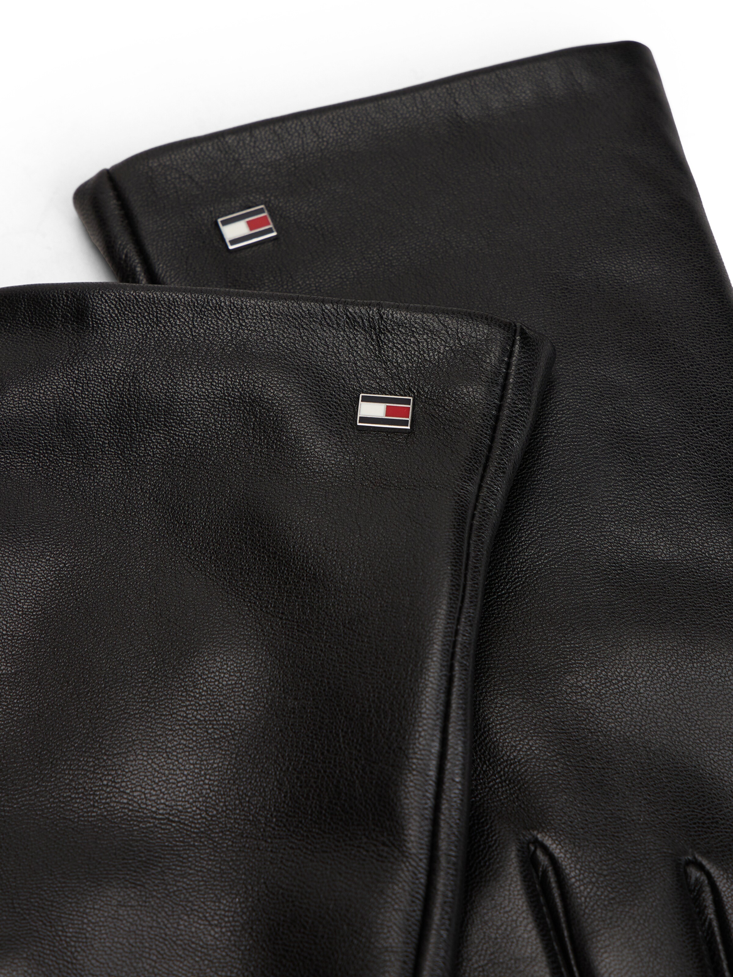 Mănuşi cu degete de la TOMMY HILFIGER pe negru