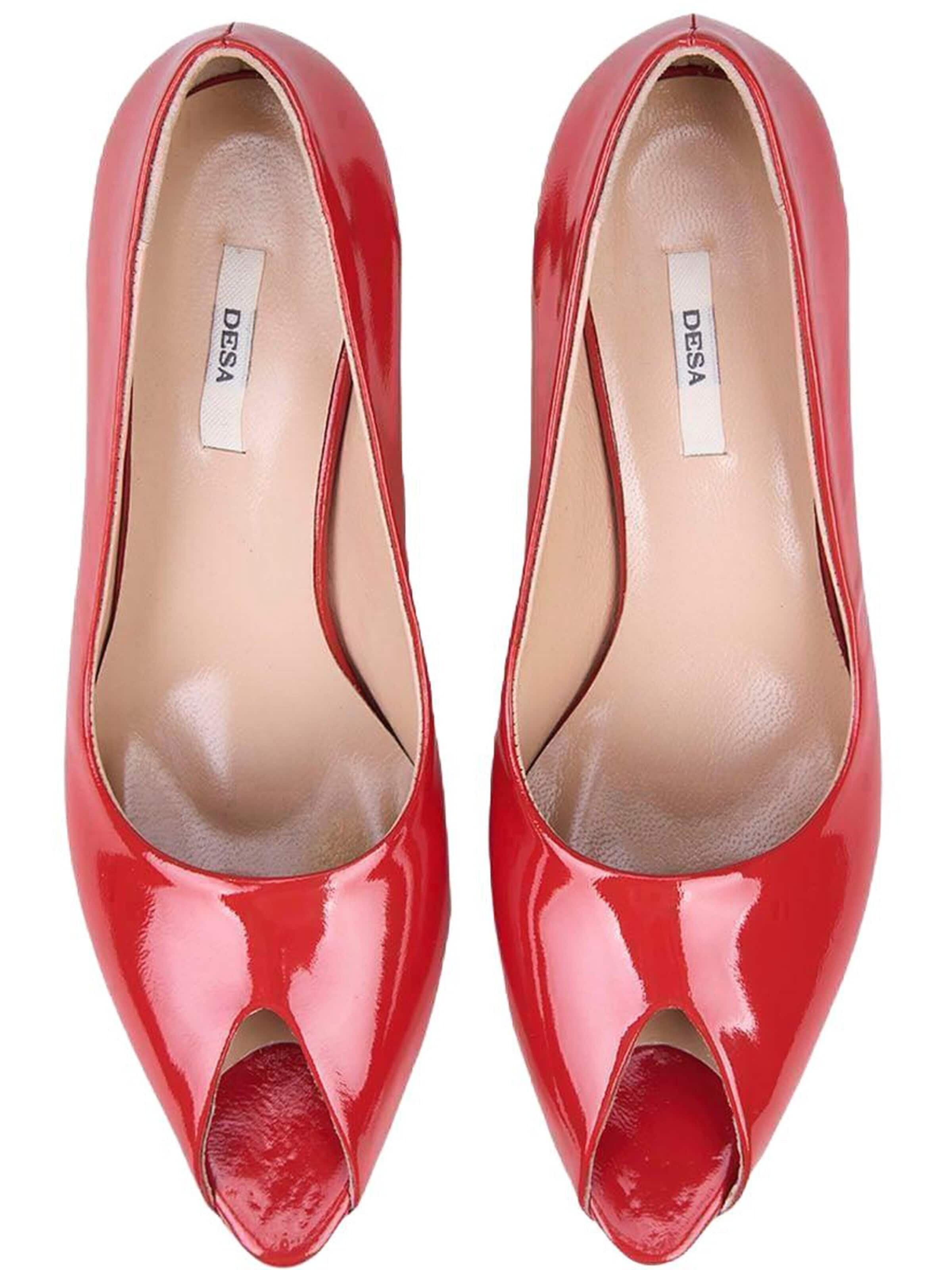 Desa - Zapatos con plataforma 'Offen' en rojo