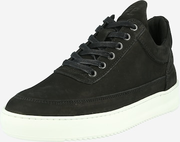 Sneaker bassa di Filling Pieces in nero: frontale