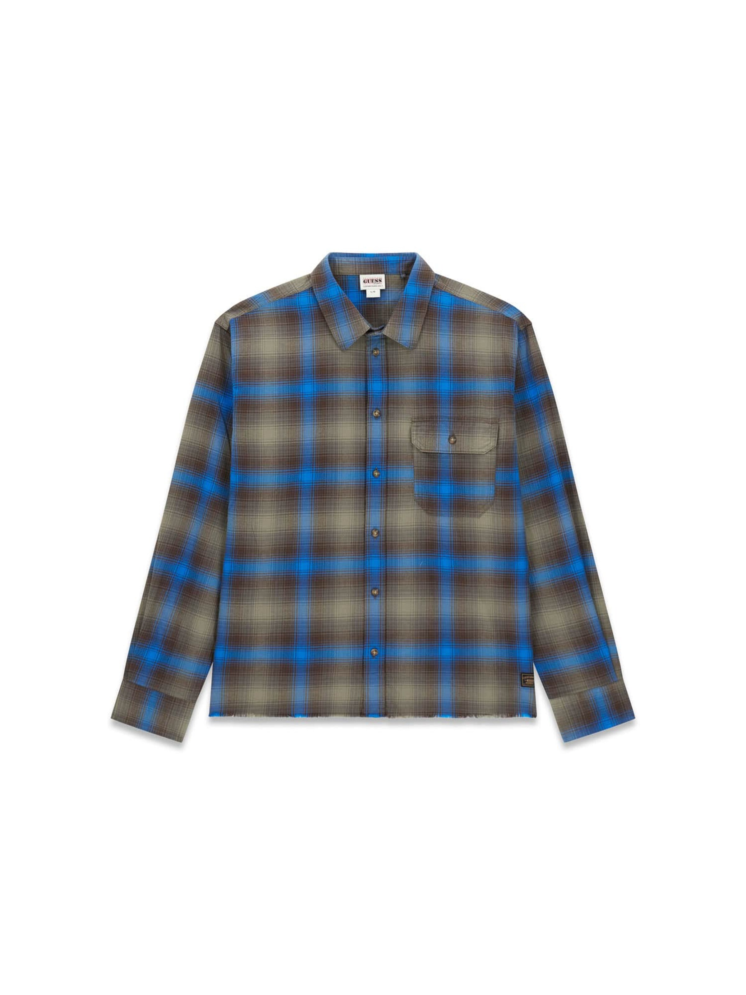GUESS Comfort Fit Hemd in Blau: Vorderseite