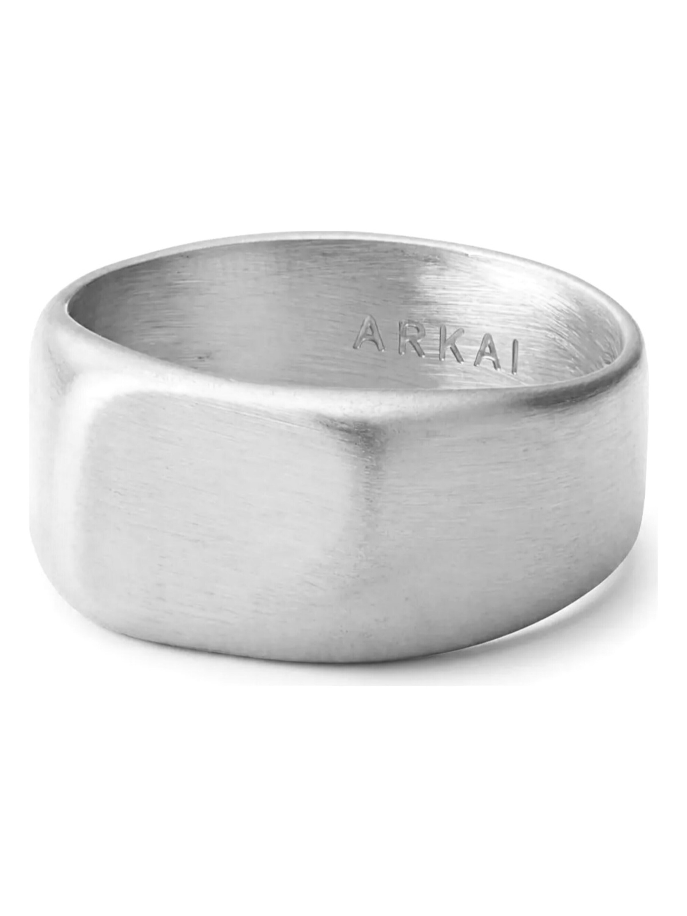 Arkai Ring 'Organic' in Silver: front