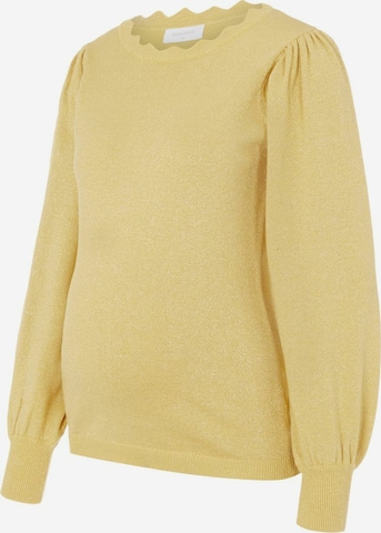 MAMALICIOUS Sweater in Yellow: front