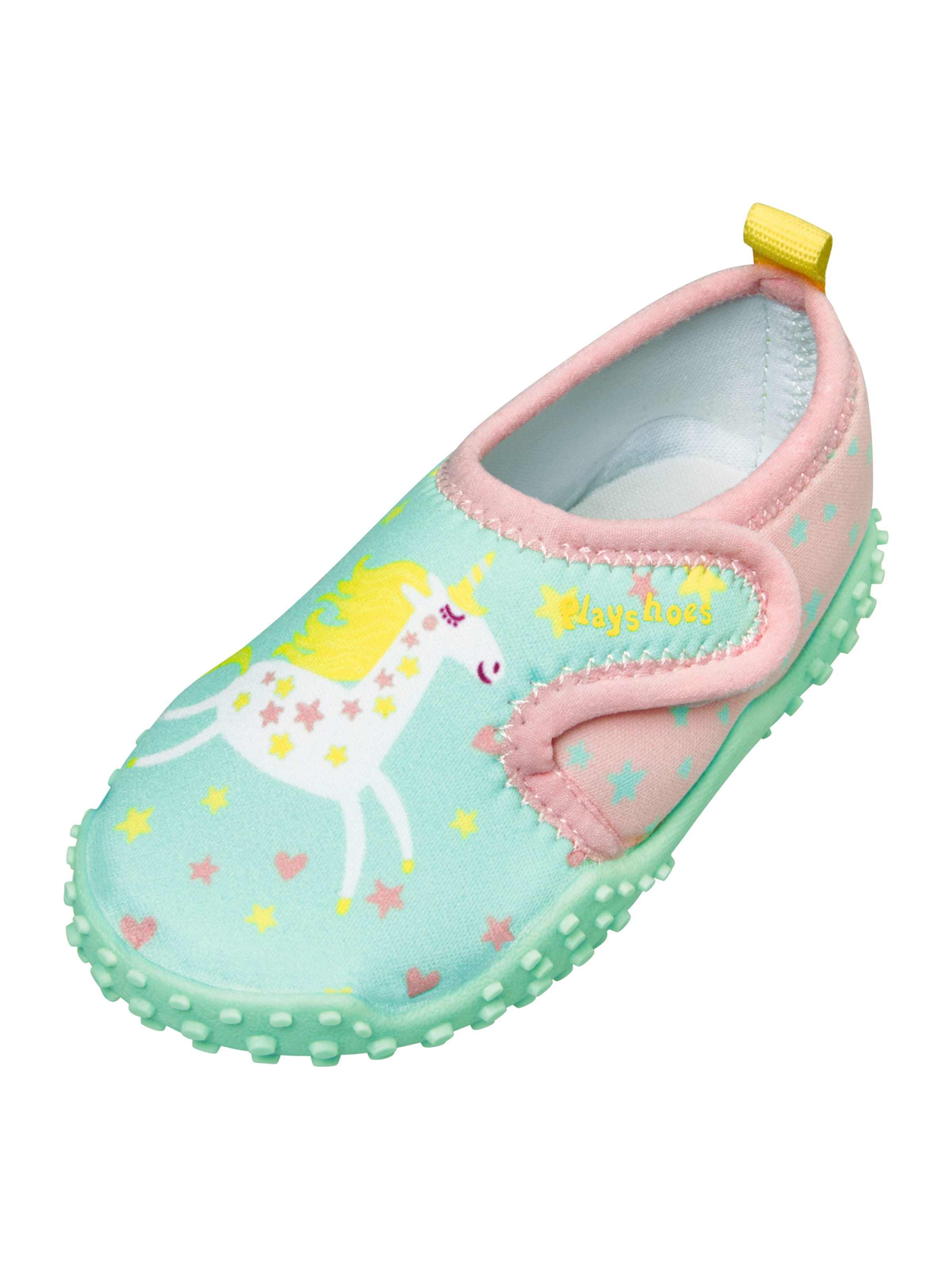 PLAYSHOES Plážová/koupací obuv 'Einhorn' – zelená: přední strana