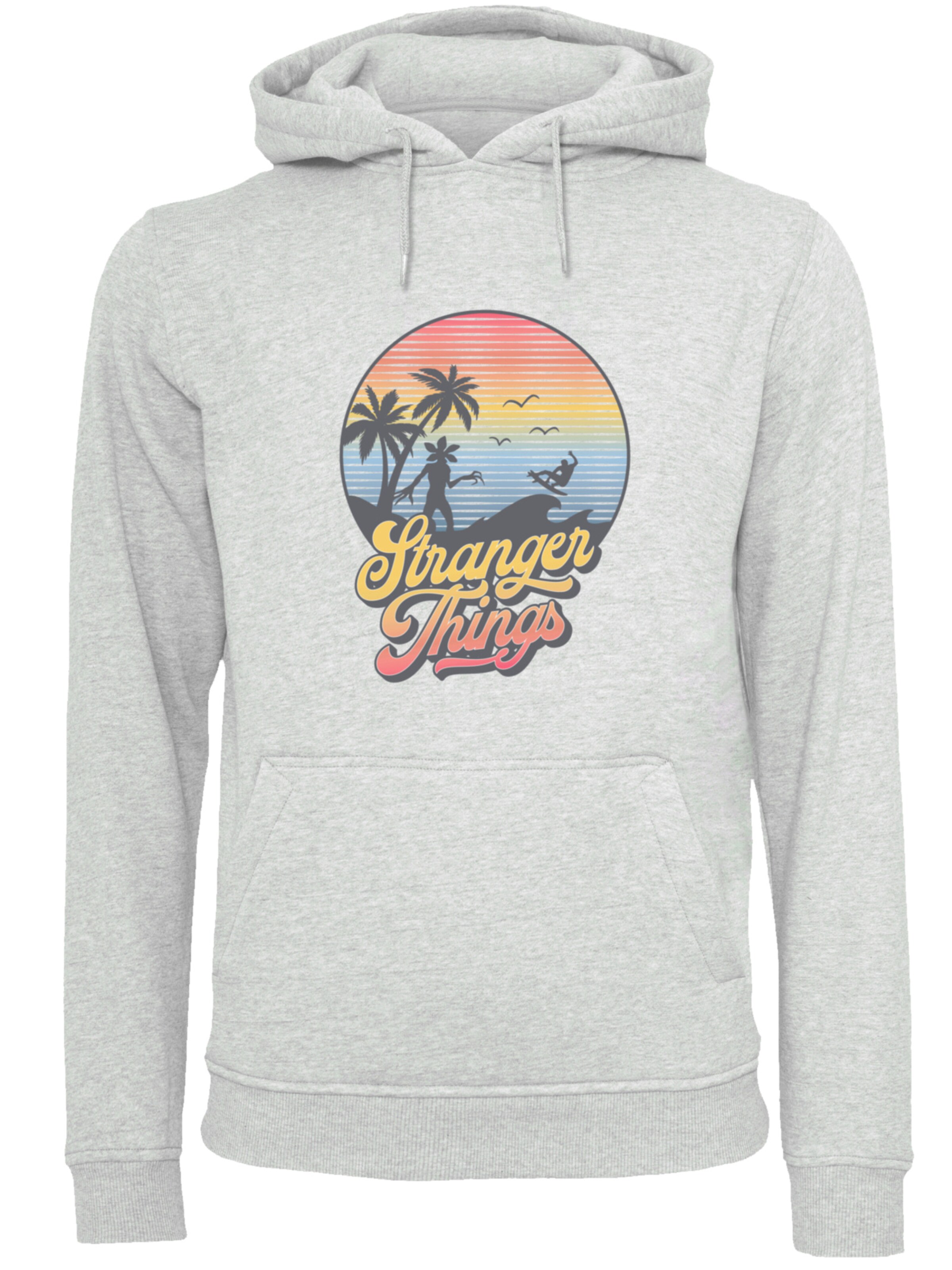 F4NT4STIC Sweatshirt 'Stranger Things LA Gradient Netflix TV Series' in Grau: Vorderseite