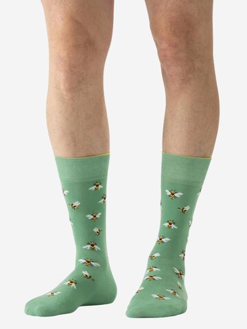 Von Jungfeld Socks 'Biene Icon' in Green: front