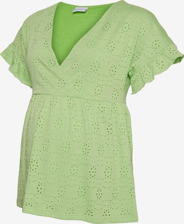 MAMALICIOUS Shirt 'Dinne' in Groen: voorkant