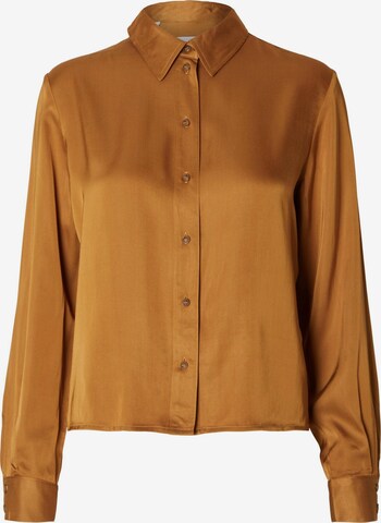 SELECTED FEMME Blouse in Bruin: voorkant