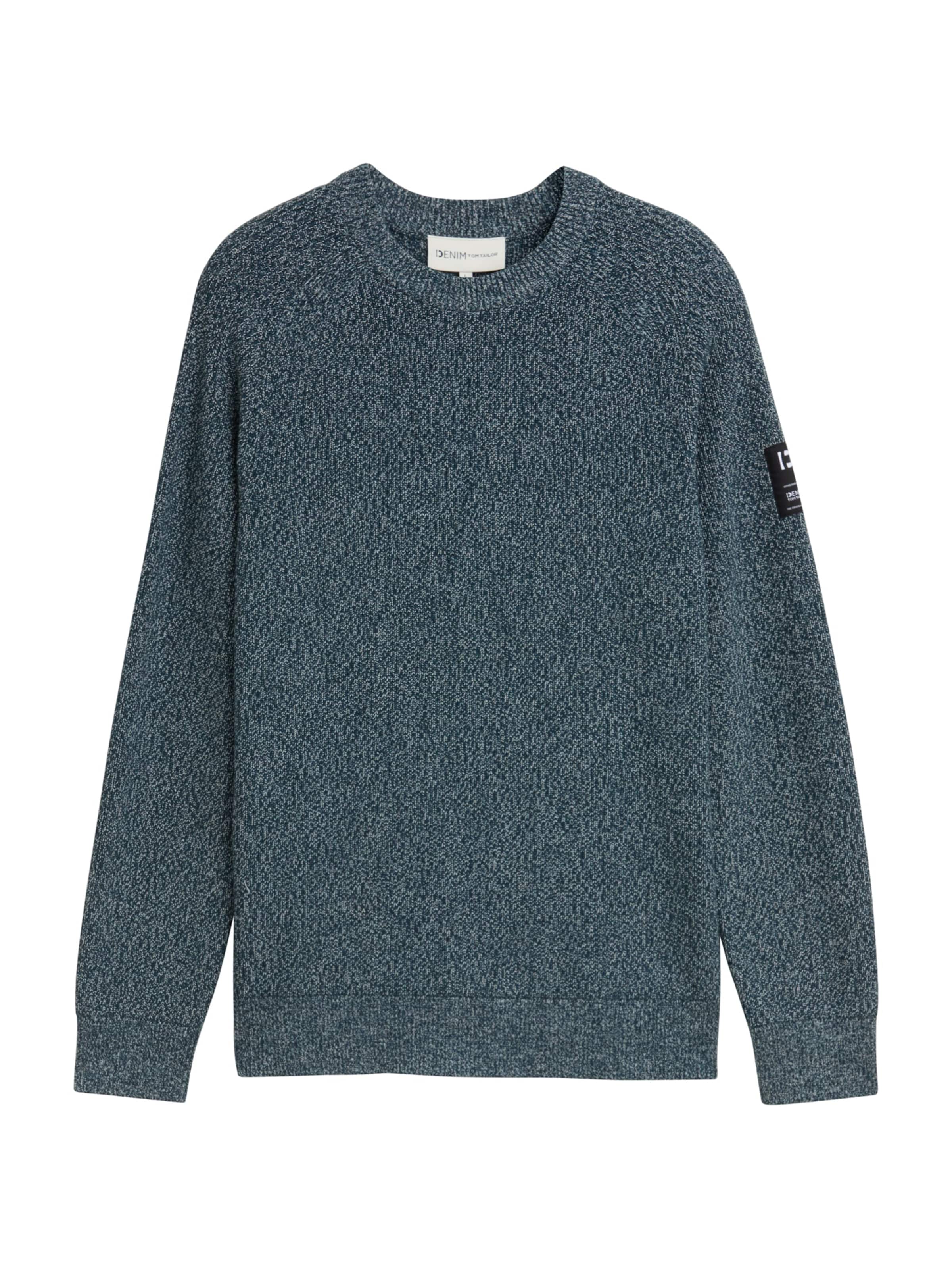 TOM TAILOR DENIM Sweater in Green: front