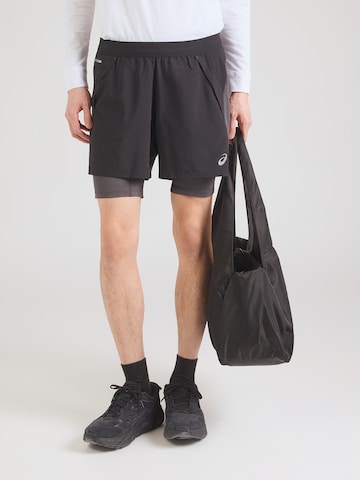 ASICS Regular Urheiluhousut 'Road' värissä musta: etupuoli