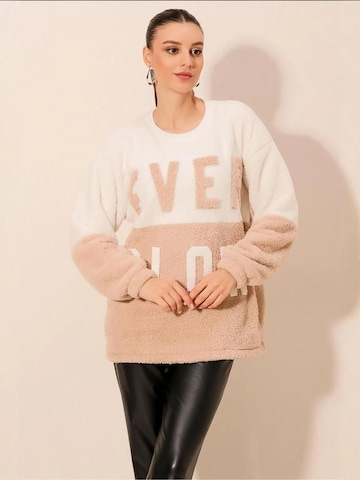 Sweat-shirt Bigdart en beige : devant