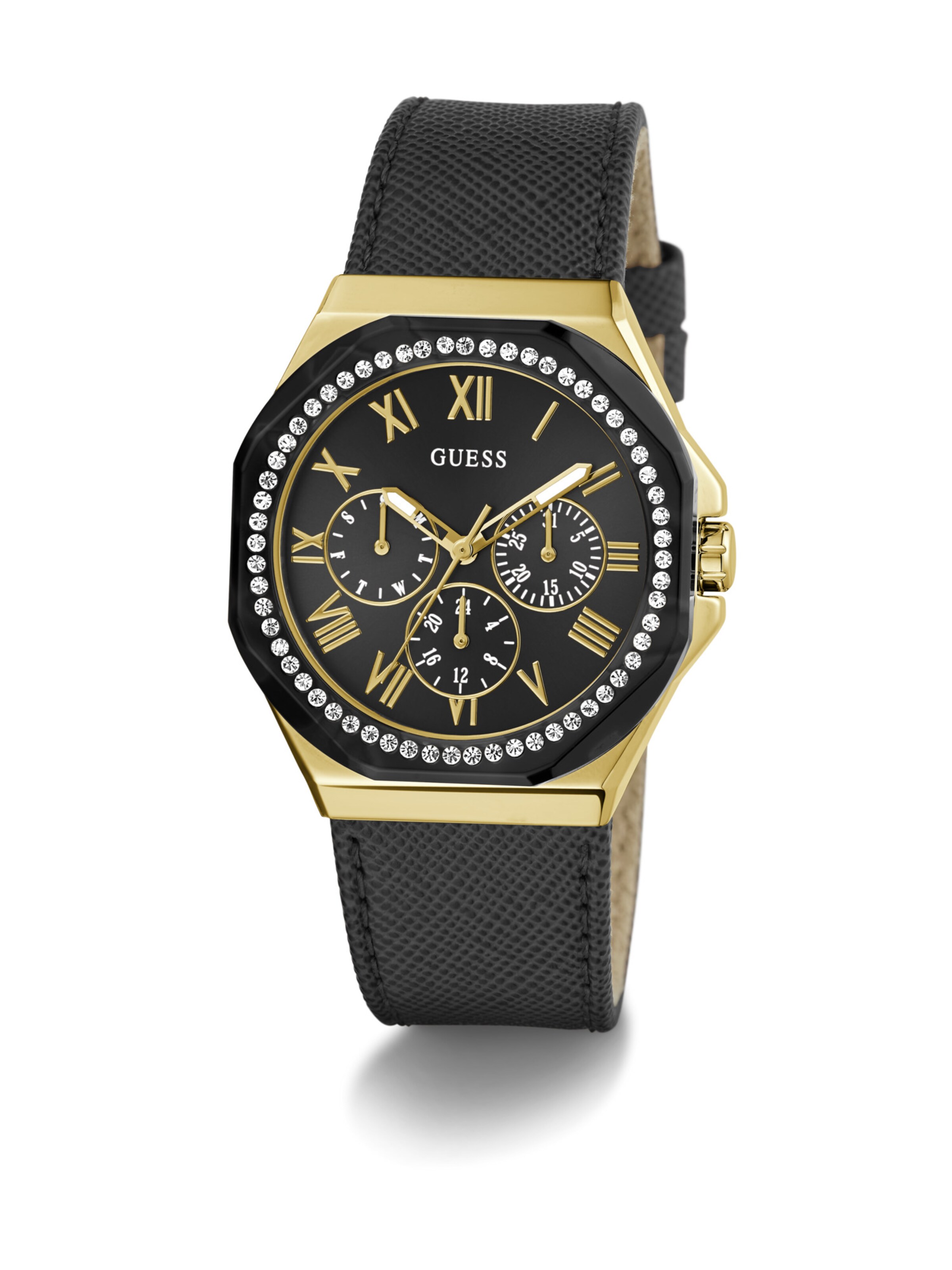 GUESS Analoog horloge ' GLAZE ' in Zwart