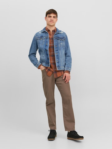 Coupe regular Chemise 'Brook' JACK & JONES en marron