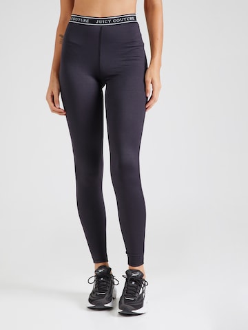 Juicy Couture Sport Skinny Παντελόνι φόρμας 'JUICY' σε μαύρο: μπροστά