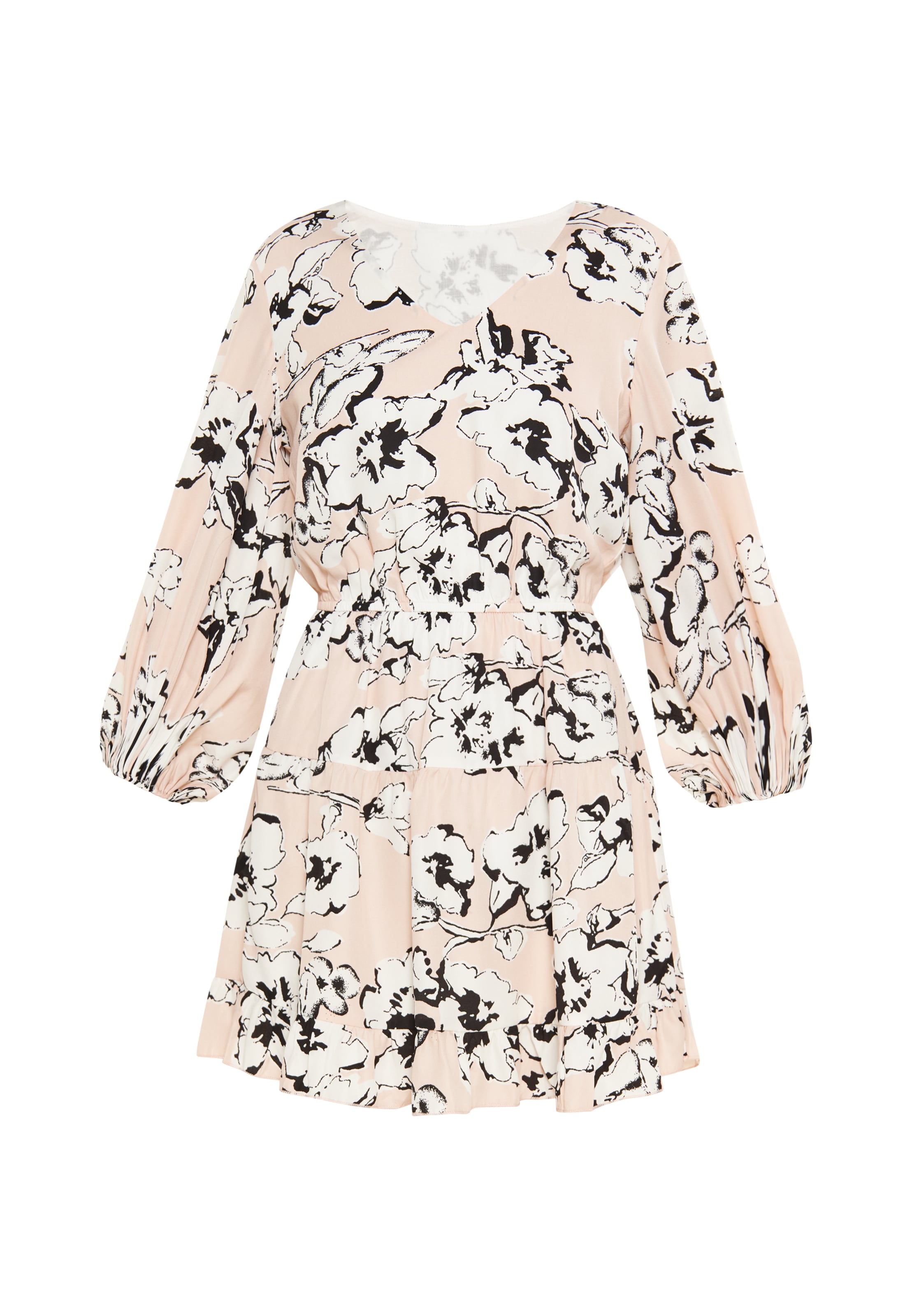 FELIPA Kleit 'Spring Summer' beež / must / valge, Tootevaade