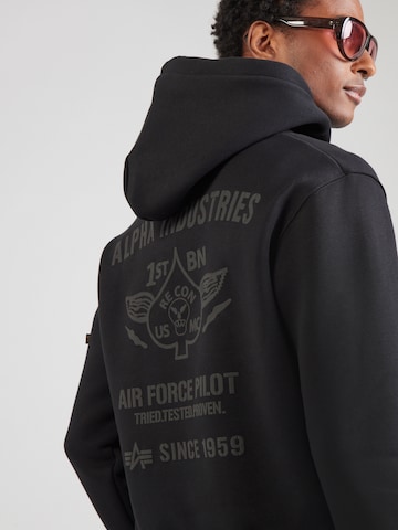 ALPHA INDUSTRIES Суичър 'Air Force' в черно