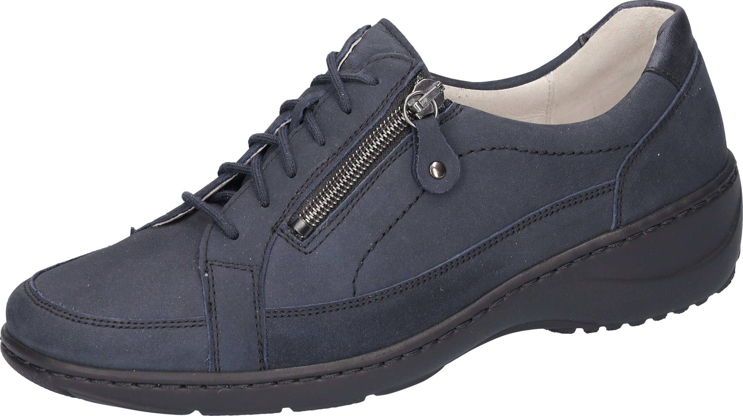 WALDLÄUFER Schnürschuh in Blau: Vorderseite