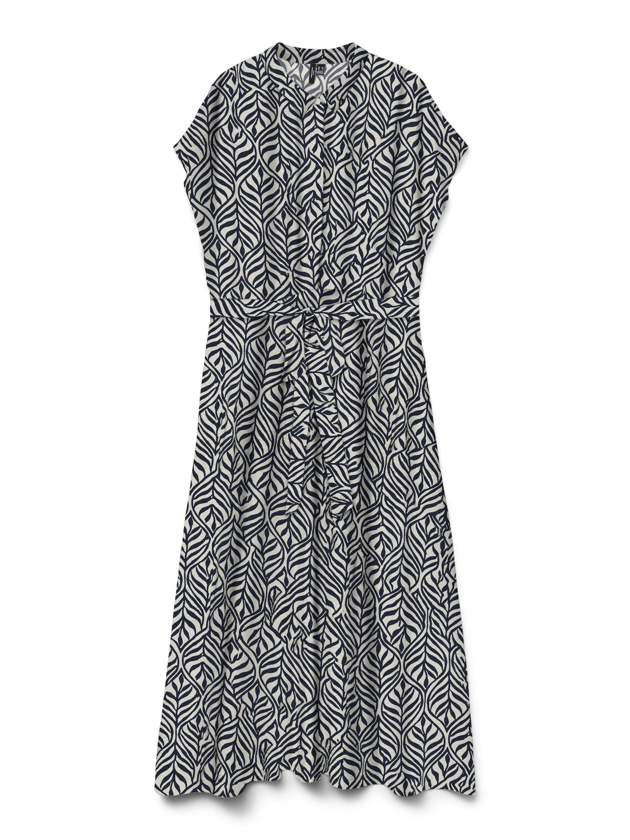 Vero Moda Curve Blusekjole 'VMCJosie' i sort / hvid, Produktvisning