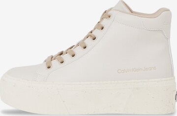 Calvin Klein Jeans Sneakers hoog in Wit: voorkant