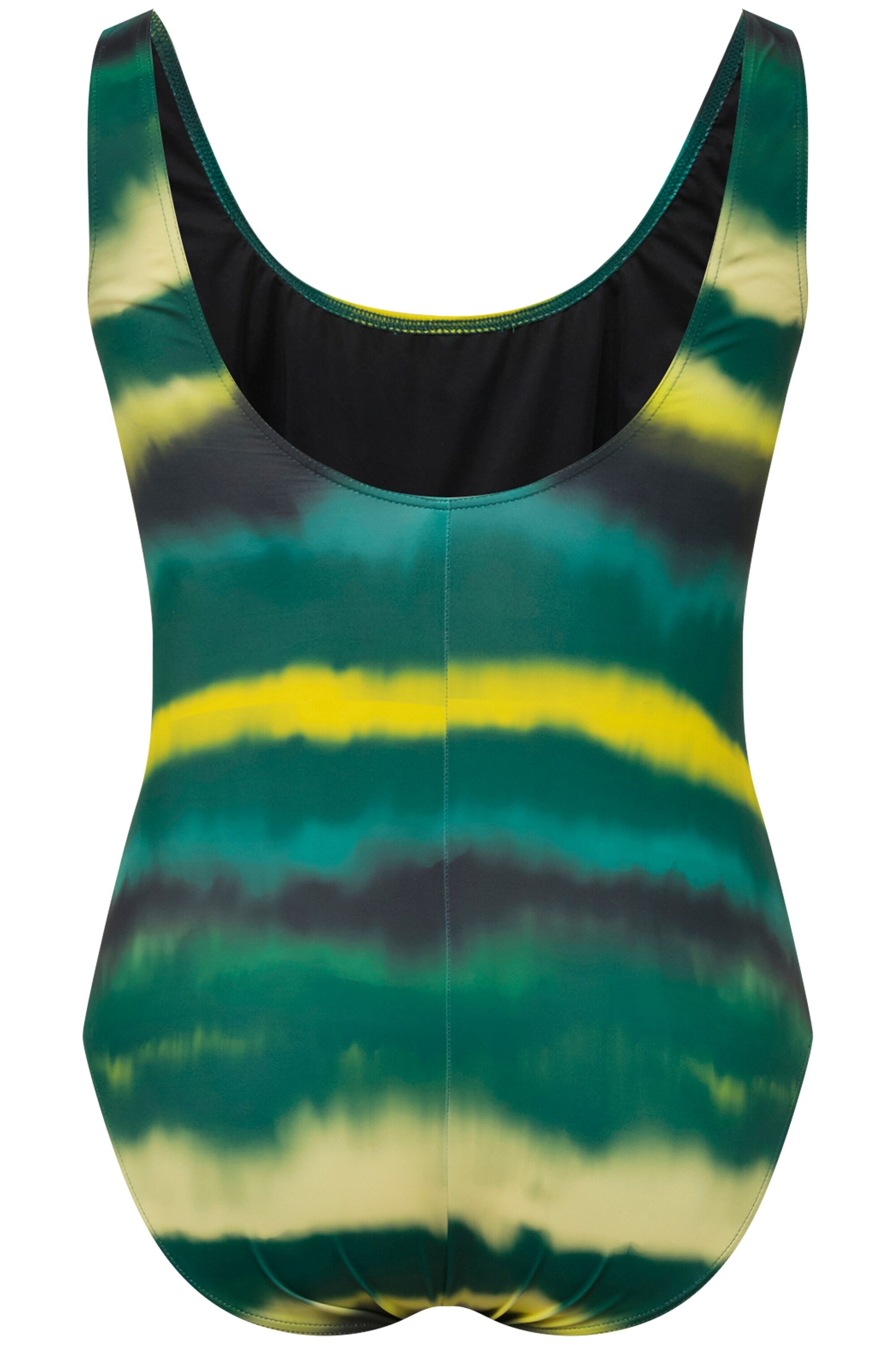 Ulla Popken Bustier Badeanzug in Grün