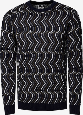 Rusty Neal Pullover in Blau: Vorderseite