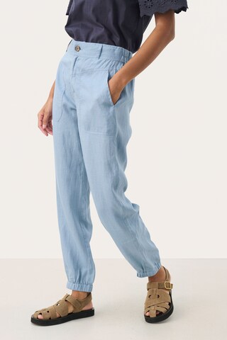 Effilé Pantalon 'Shenas' Part Two en bleu : devant