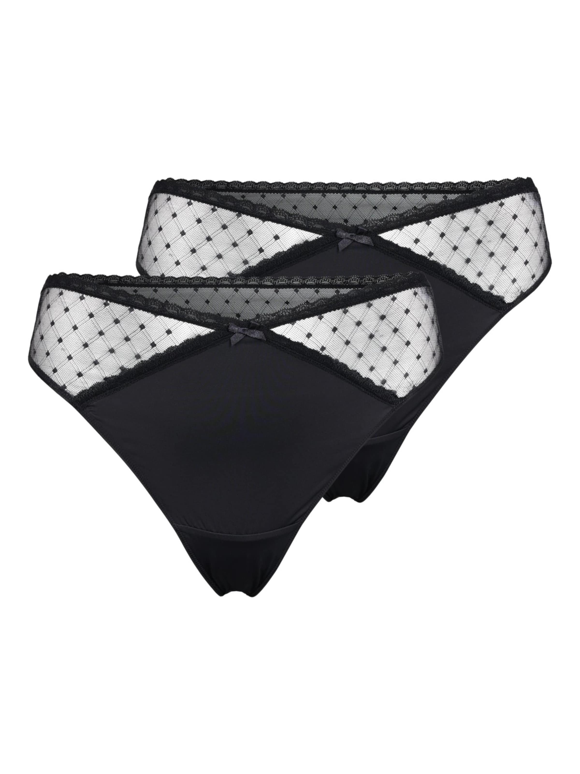 String di Devoted by Zizzi in nero: frontale