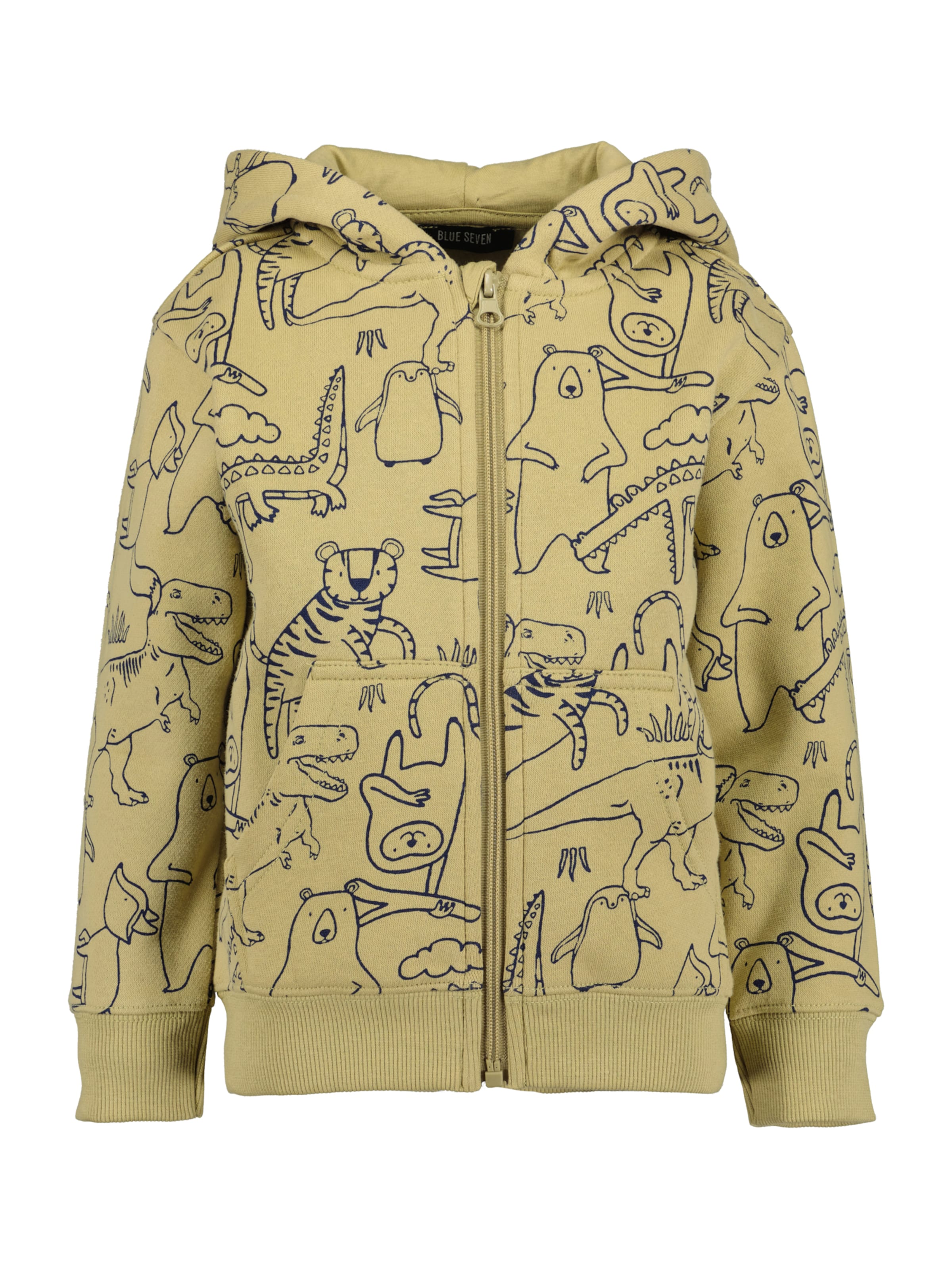 Giacca di felpa di BLUE SEVEN in verde: frontale