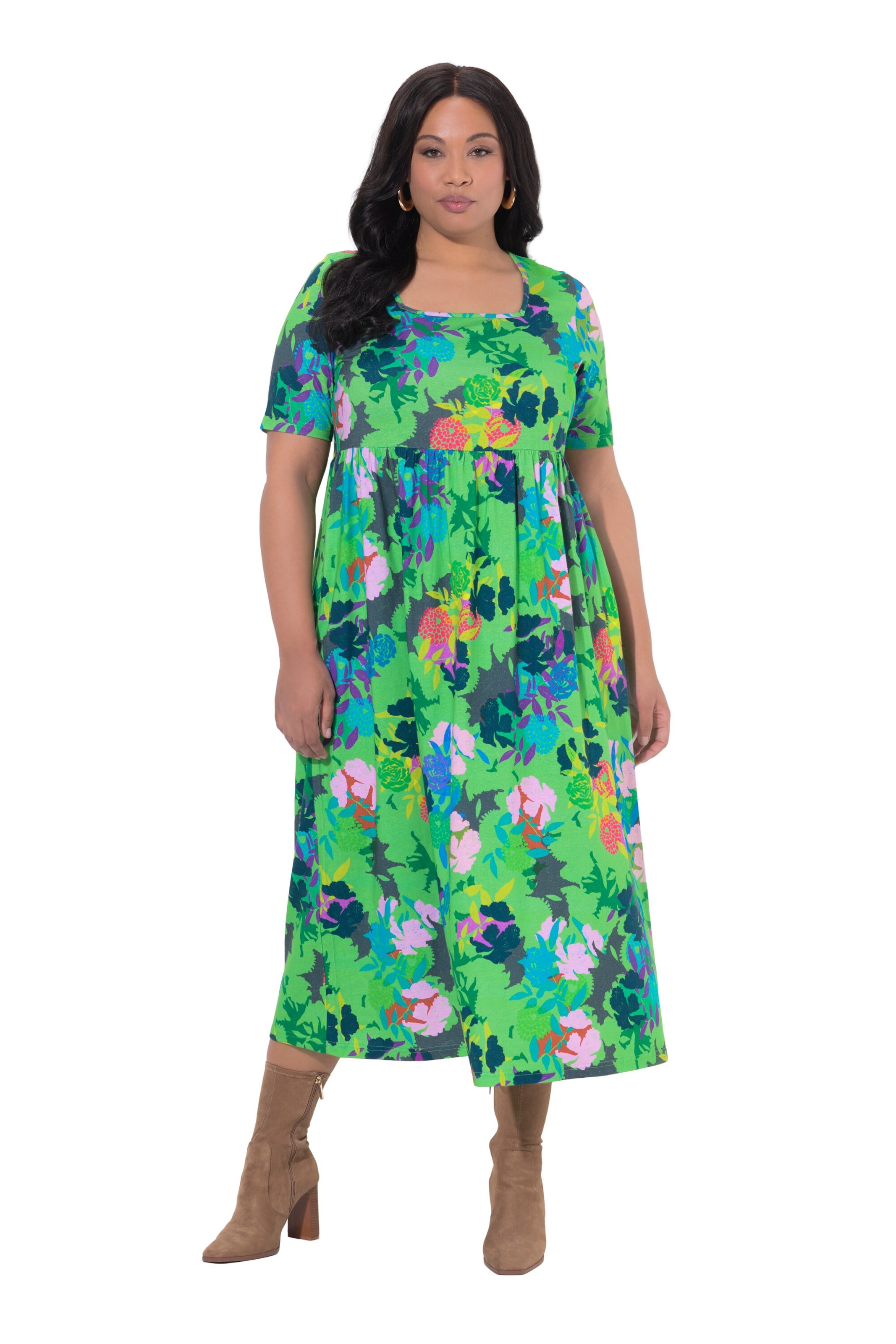 Ulla Popken Zomerjurk in Groen: voorkant