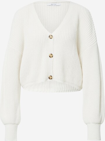 ABOUT YOU Knit cardigan 'Mirja' in White: front