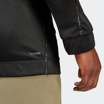 ADIDAS PERFORMANCE Athletic Zip-Up Hoodie in Black