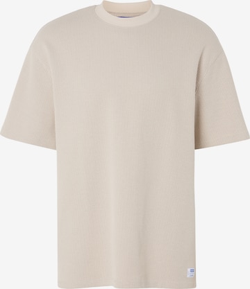 T-Shirt 'Nuwaffle' HUGO en beige : devant