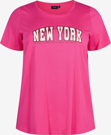 Zizzi Shirt 'Vdave' in Pink: predná strana