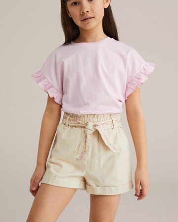 WE Fashion Regular Trousers in Beige