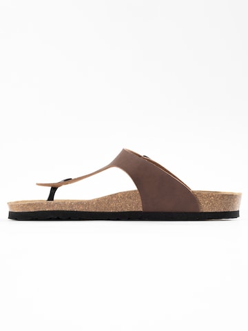 Bayton T-bar sandals 'Mercure' in Brown