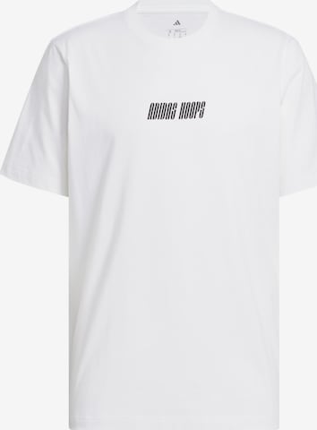 ADIDAS PERFORMANCE - Camiseta funcional 'Hoops' en blanco: frente