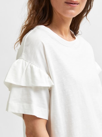 T-shirt 'Rylie' SELECTED FEMME en blanc