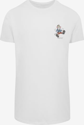 F4NT4STIC T-Shirt 'Tom and Jerry TV Serie Faux Pocket Frankenstein Tom' in Weiß: predná strana