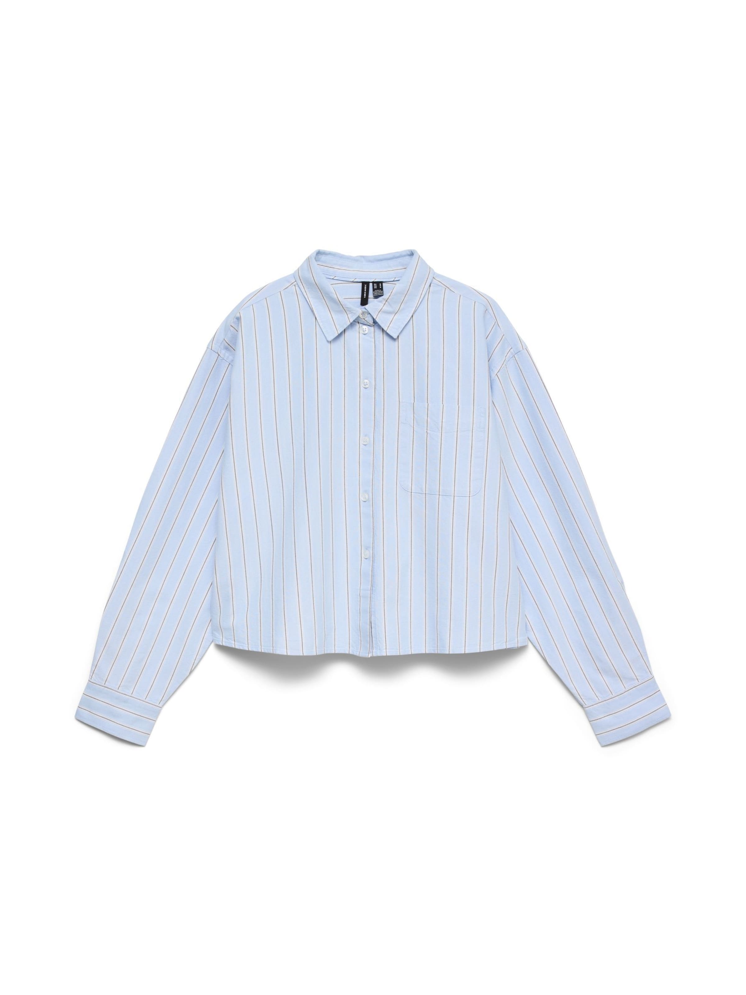 VERO MODA Blouse in M in de kleur Blauw / Grijs, Productweergave