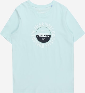 T-Shirt 'COBIN' Jack & Jones Junior en bleu : devant